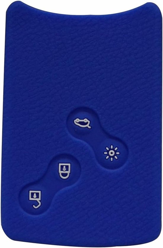 Silicone Key Cover Case voor Renault Clio Scenic Megane - Marineblauw - 4 toetsen
