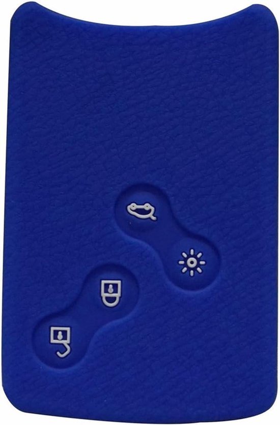 Siliconen sleutelhoes voor Renault Clio Scenic Megane - Marineblauw - 4 toetsen