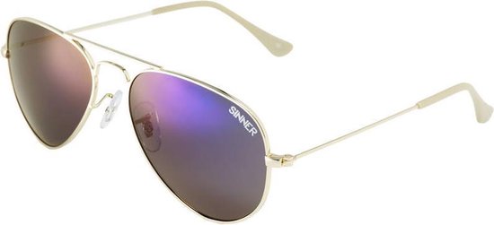 Sinner Amoer Aviator Metaal - Zonnebril - Kinderen - Goud/Paars van Sinner