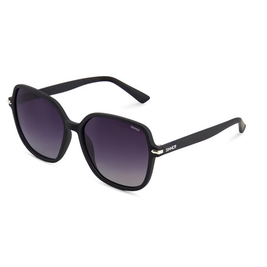 SINNER Barfleur- Zonnebril - Polariserende SINTEC®-lenzen - Mat zwart - Dames - One size - BIO based frame van Merkloos