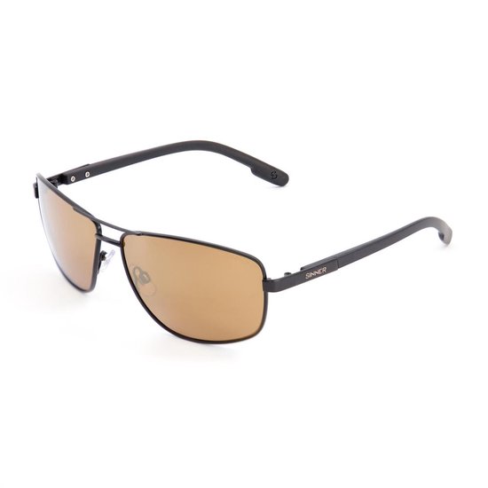 SINNER Brandon X - Zonnebril - Polariserende SINTEC® lenzen - Zwart - Unisex - One size - BIO based frame van Merkloos