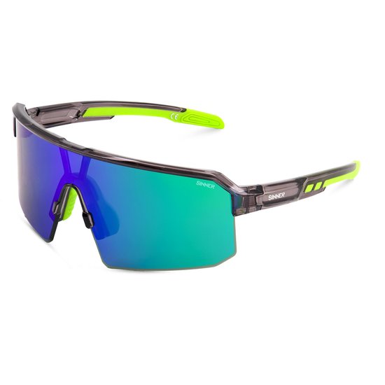 SINNER Calya - Sportbril/ Zonnebril - Grijs/ groen - Unisex - One size - BIO based frame van Merkloos
