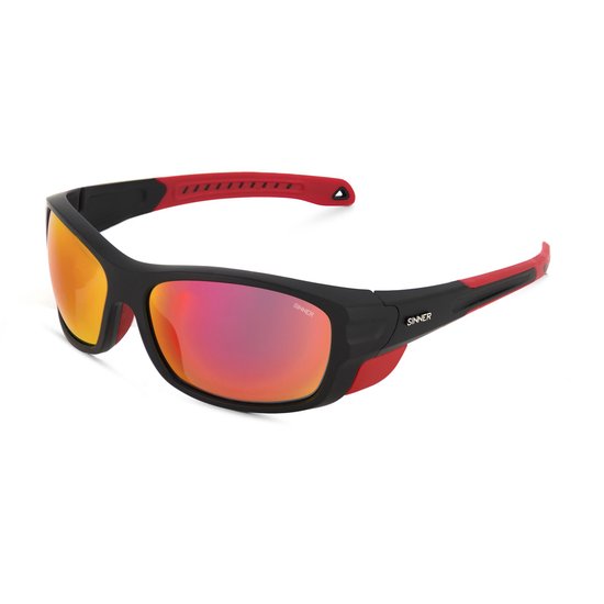 SINNER - Denali sport zonnebril - Zwart/Rood van Sinner