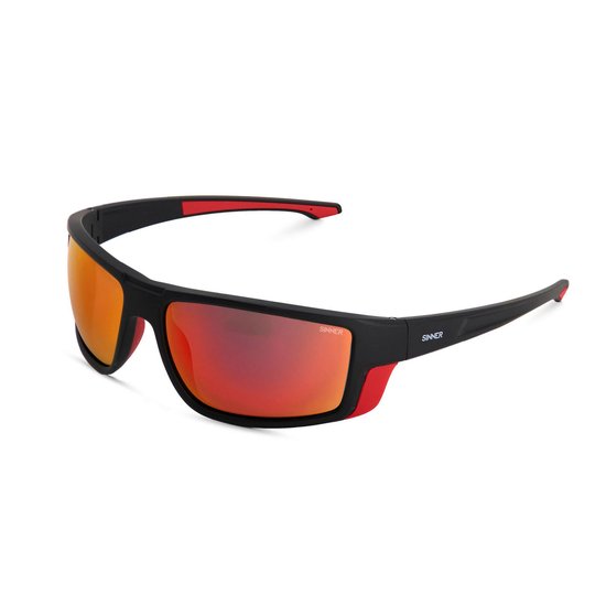 Sinner Elbrus MT Blk/MT Red SMK Red Oil - Black - Wintersport - Wintersport accessoires - Zonnebrillen van Sinner