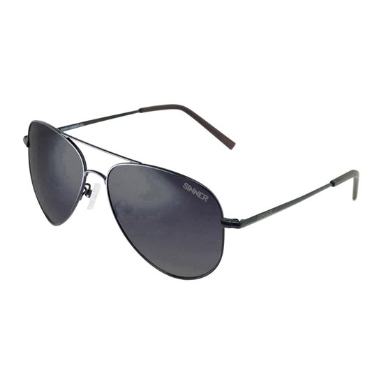 Sinner Morin Aviator - Metalen Zonnebril - Unisex - Zwart van Sinner