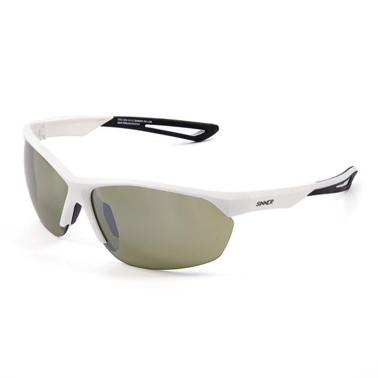 Sinner Pitch Golf Zonnebril - Mat Wit Frame - Sintrast Lens van Sinner
