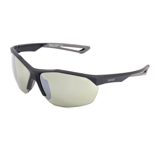 Sinner Pitch Golf Zonnebril - Mat Zwart Frame - Sintrast Lens van Sinner