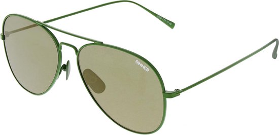 Sinner Skyloft Unisex Zonnebrillen - Groen - One Size van Sinner