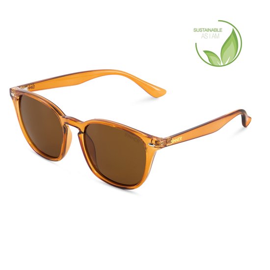 SINNER Sorai - Zonnebril - Polariserende SINTEC®-lenzen - Donker oranje - Dames - One size - BIO based frame van Merkloos