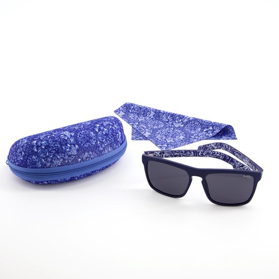 Sinner Thunder x Fish Fred (box) zonnebril - Mat blauw - Blauwe lens van Sinner