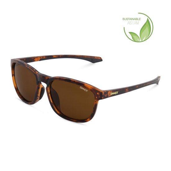 SINNER Yacan - Zonnebril - SINTEC®-lenzen - Tortoise bruin/ zwart - Unisex - One size - BIO based frame van Merkloos