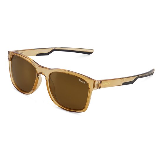 SINNER Zuni - Zonnebril - Polariserende SINTEC®-lenzen - Bruin/ zwart - Unisex - One size - BIO based frame van Merkloos