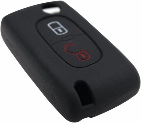Sleutel Cover Case voor Peugeot 107 208 207 - Zwart van Merkloos