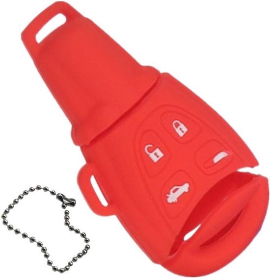 Sleutelhoes SAAB 9-3 9-5 - Rood - 4 Knoppen - Accessoires