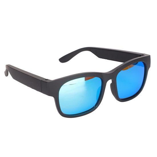 Slimme Audiobril, Open Oor Draadloze Bluetooth-zonnebril met Hoofdtelefoon, Ruisonderdrukking Gepolariseerd Buitensporten Zonnebril voor Fietsen Hardlopen Rijden Vissen(blauw) van Merkloos