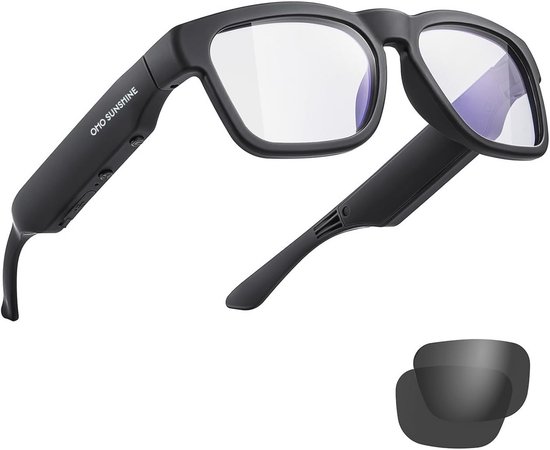 Slimme Bluetooth Zonnebril met MP3 en Open Oor Technologie - Gepolariseerde UV-bescherming, Draadloos Genieten van Muziek en Handsfree Bellen van Merkloos