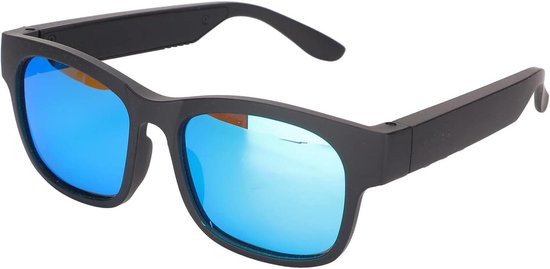 Slimme Open-Oor Draadloze Bluetooth Zonnebril - Ruisonderdrukking Hoofdtelefoon - Gepolariseerd Buitensporten Zonnebril voor Fietsen Hardlopen - Blauw . van Merkloos
