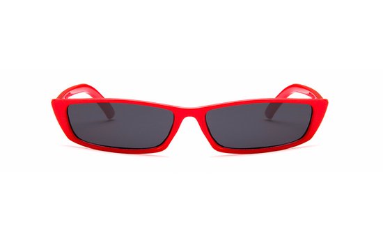 Smalle Dames Zonnebril 2023 - Rood van Merkloos