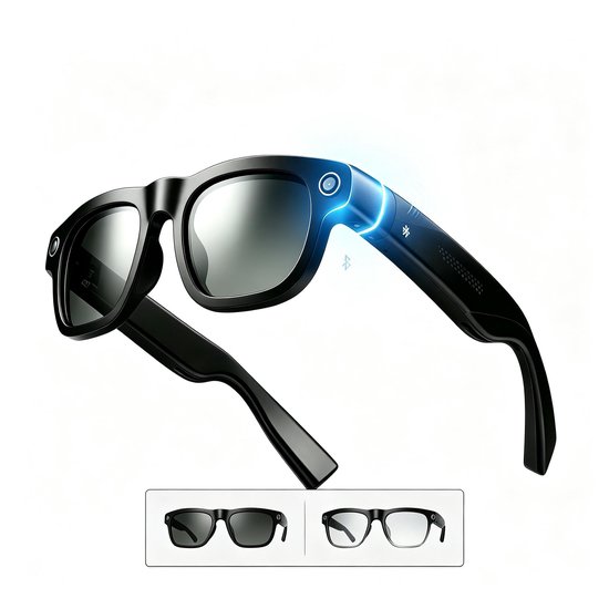 Smart Glasses, AI-slimme bril met 8MP-camera Bluetooth-geluidsbril