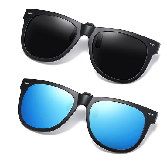 Solidchoice - 2-Pak Polarized Clip-on Zonnebril voor Correctieve Brillen