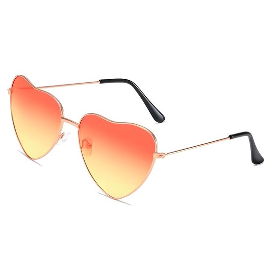 Solidchoice - Hartvormige Zonnebril voor Vrouwen met Metaal Frame