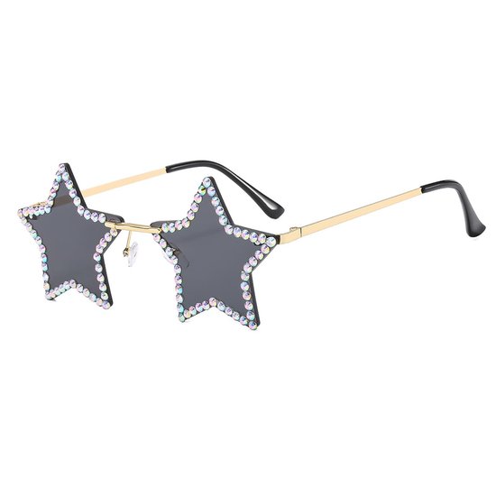 Solidchoice - Mode Zonnebril met Rhinestones in Stervorm