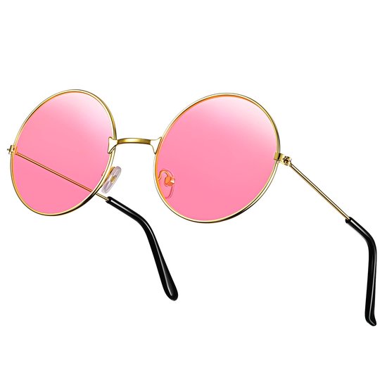 Solidchoice - Retro Ronde Zonnebril voor Feestjes en Festivals
