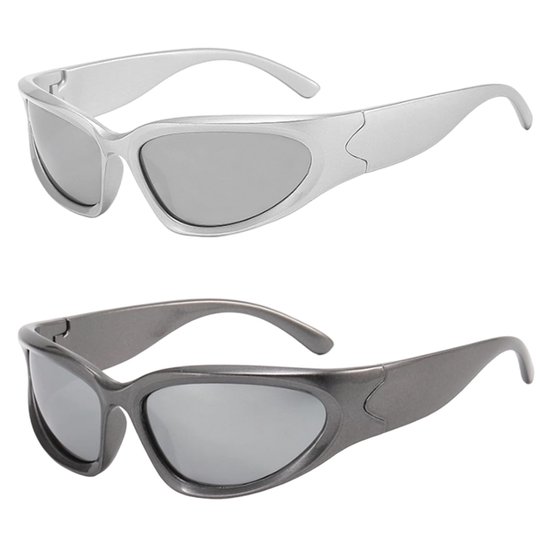 Solidchoice - Set van 2 UV400 Zonnebrillen voor Mannen en Vrouwen