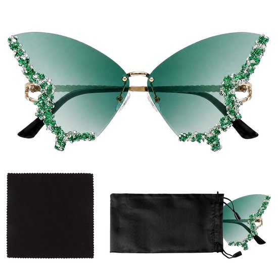 Solidchoice - Vintage Rimless Zonnebril voor Dames