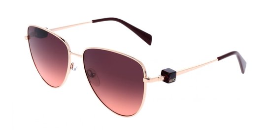 Solidchoice - Vrouwen Zonnebril in Roze Goud met Aviator Ontwerp