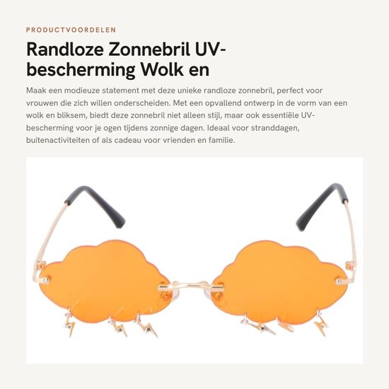 Solidchoice- Zonnebril Randloos - UV-bescherming - Vlieger Zonnebril - Duurzaam Metaal - Onbreekbare Lens - Lichtgewicht en Comfortabel - Zonnebrillen