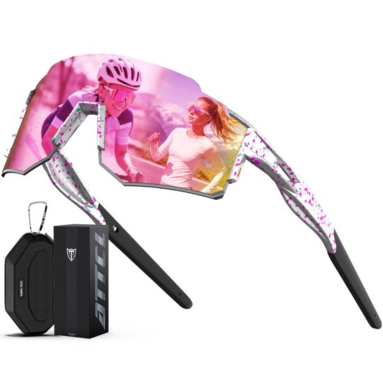 SolidKeus - Polarized Fiets Zonnebril met UV Bescherming voor Mannen en Vrouwen