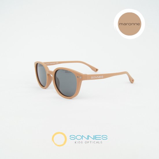 Sonnies - Kinder Zonnebril Palermo Marrone - Leeftijd 4 jaar - 5 jaar - 6 jaar - 7 jaar - gepolariseerde glazen met UV400 bescherming - lichtgewicht frame - buigzaam en flexibel - jongens en meisjes - kinderzonnebril - Zonnebril Kind - kleur bruin van Merkloos