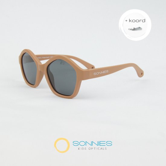 Sonnies - Kinderzonnebril Milano Maronne - Leeftijd 3-5 jaar - gepolariseerde glazen voorzien van UV400 bescherming - lichtgewicht frame - buigzaam en flexibel - jongens en meisjes - kinder zonnebril - kleur licht bruin van Sonnies