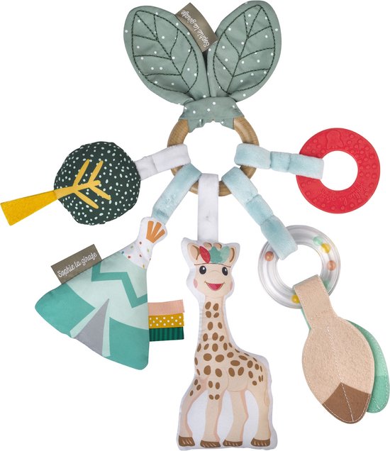 Sophie de giraf Activiteitenring - Rammelaar - Bijtring - Baby speelgoed - Kraamcadeau - Babyshower cadeau - Vanaf 3 maanden - 30x30x4 cm van Sophie de giraf