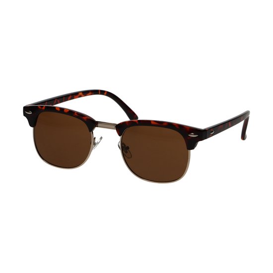 Spectrum Zonnebril Club Vierkant Havana Goud Bruin Unisex van Merkloos