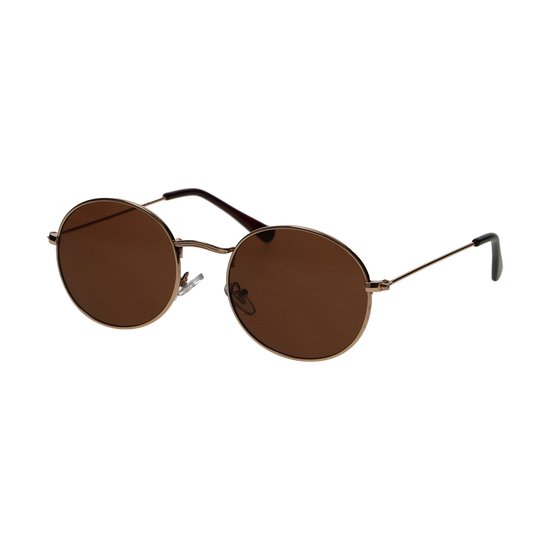 Spectrum Zonnebril Plat Ovaal Goud Metaal Bruin Unisex van Spectrum