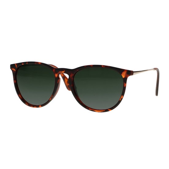 Spectrum Zonnebril Tortoise Goud Groen Glas Unisex van Merkloos