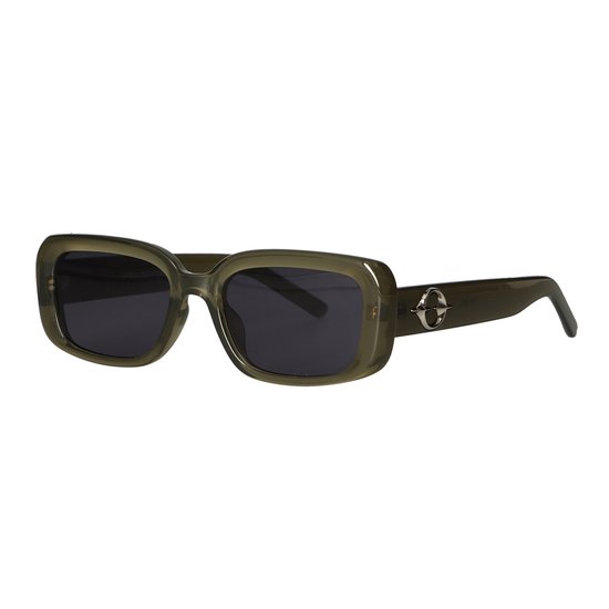 Spectrum Zonnebril Trendy Rechhoek Groen Smoke Glas Dames