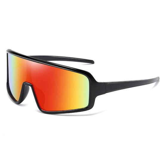 Sport Zonnebril - Rood - extra groot frame - fietsbril, sportbril van Sinner