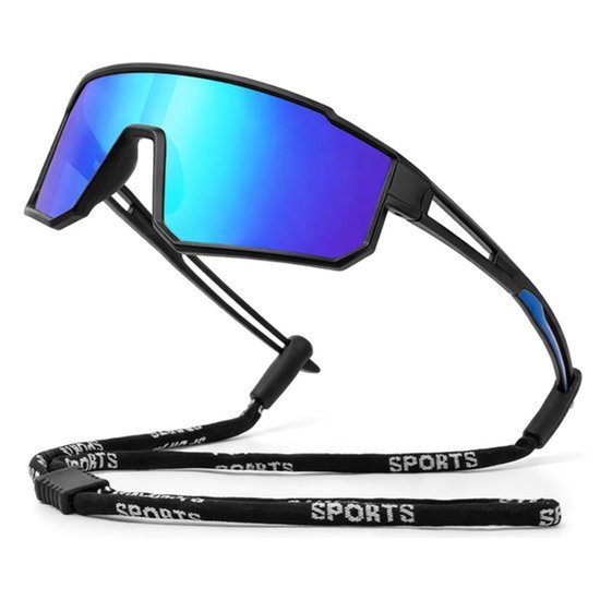 Sportbril voor Kinderen - Gepolariseerde Fietsbril - UV400 Bescherming - Verstelbare Riem - Ergonomische Neuspads - Lichtgewicht en Comfortabel - Zonnebril
