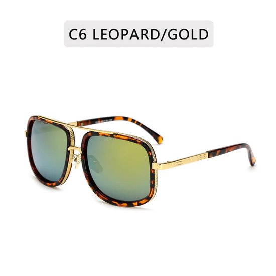 Stark Millionare Sunglasses - Trendy zonnebril met UV 400 bescherming - Goud/Leopard van Stark