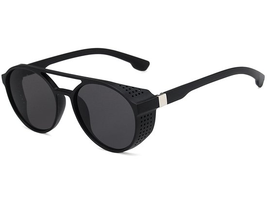 Steampunk Heren Zonnebril - Mat Zwart van Bedifferent