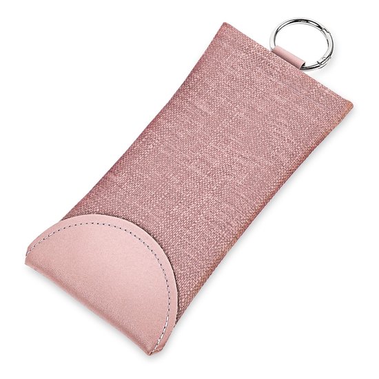 Store_7 - Oversized Zonnebrillentas - Grote Montuur Brillentas - Veganistisch Leer - Roze - Zonnebril Organizer - Geschikt voor Diverse Merkmodellen van Merkloos