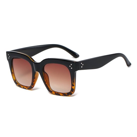 Sun Square Zonnebril | Black / Brown | Fashion Favorite van Fashion Favorite