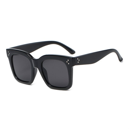 Sun Square Zonnebril - Black / Zwart - Fashion Favorite van Merkloos