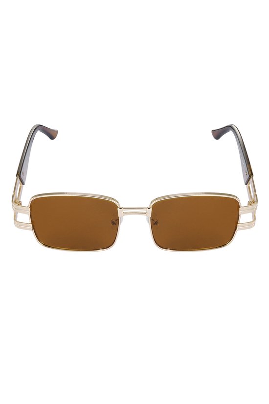 Sunglasses Simple Metal - Brown van Merkloos