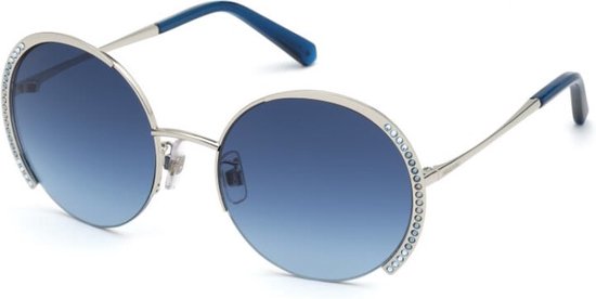 Swarovski Zonnebril Dames (SK0280H-16W-56) - Shiny Palladium - Gradient Smoke van Swarovski