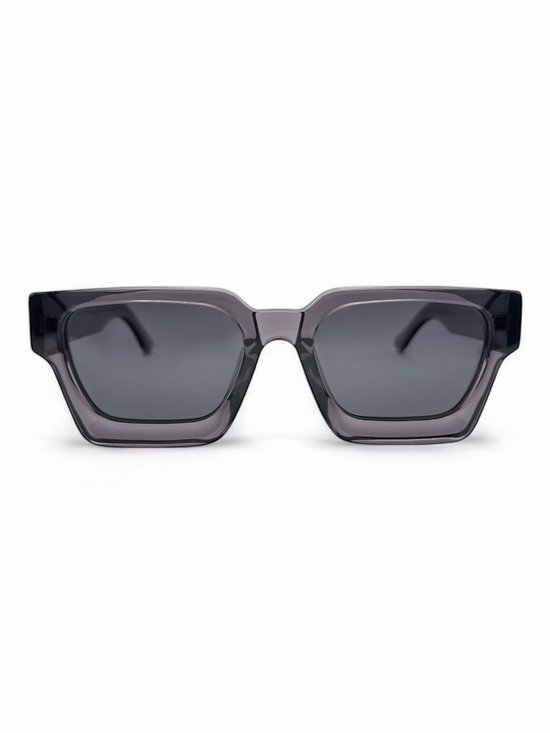 The Brand Remarkable - Raze - Black / Grey Zonnebril Unisex – Zwart/Grijs – Rechte Hoeken (Vierkant) – UV400 – Acetaat – Cat. 3 van The Brand Remarkable