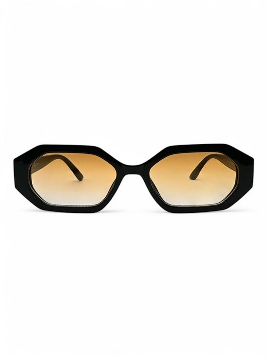 The Brand Remarkable - Sona Zonnebril Unisex – Oranje/Zwart – Vierkant – UV400 – Polycarbonaat – Cat. 2 van The Brand Remarkable